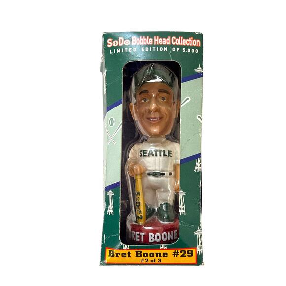 2001 Bret Boone #29 Seattle Mariners SoDo Sluggers Bobble Head Collection New - Picture 1 of 7